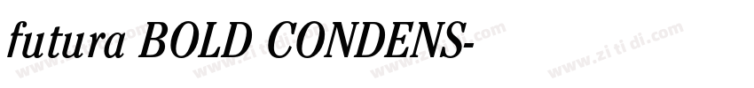 futura BOLD CONDENS字体转换